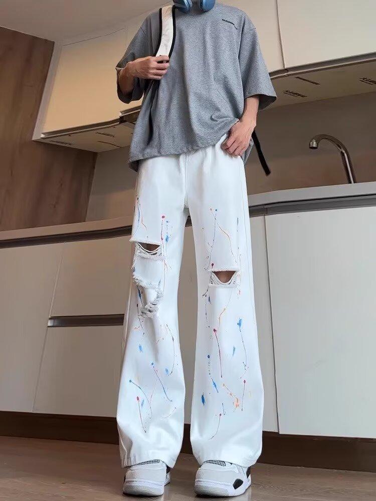 JYL Mens Jeans Cute Floral Embroidered Loose Straight Black Washed Denim Pants M сплав помаранчевий колір
JYL Mens Jeans Cute Floral Embroidered Loose Straight Black Washed Denim Pants M сплав помаранчевий колір