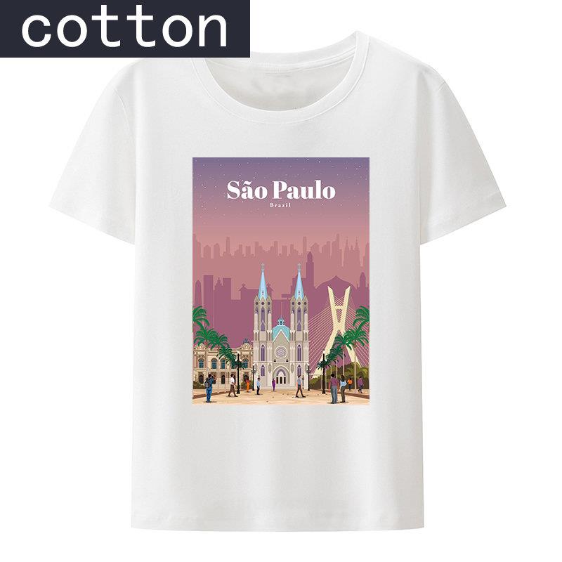 Sao Paulo Brazil Cotton Tshirt Travel Commemorative Comic Style Y2k Tops Oneck Tees Street Fashion Tshirts Koszulki Novelty S
Sao Paulo Brazil Cotton Tshirt Travel Commemorative Comic Style Y2k Tops Oneck Tees Street Fashion Tshirts Koszulki Novelty S