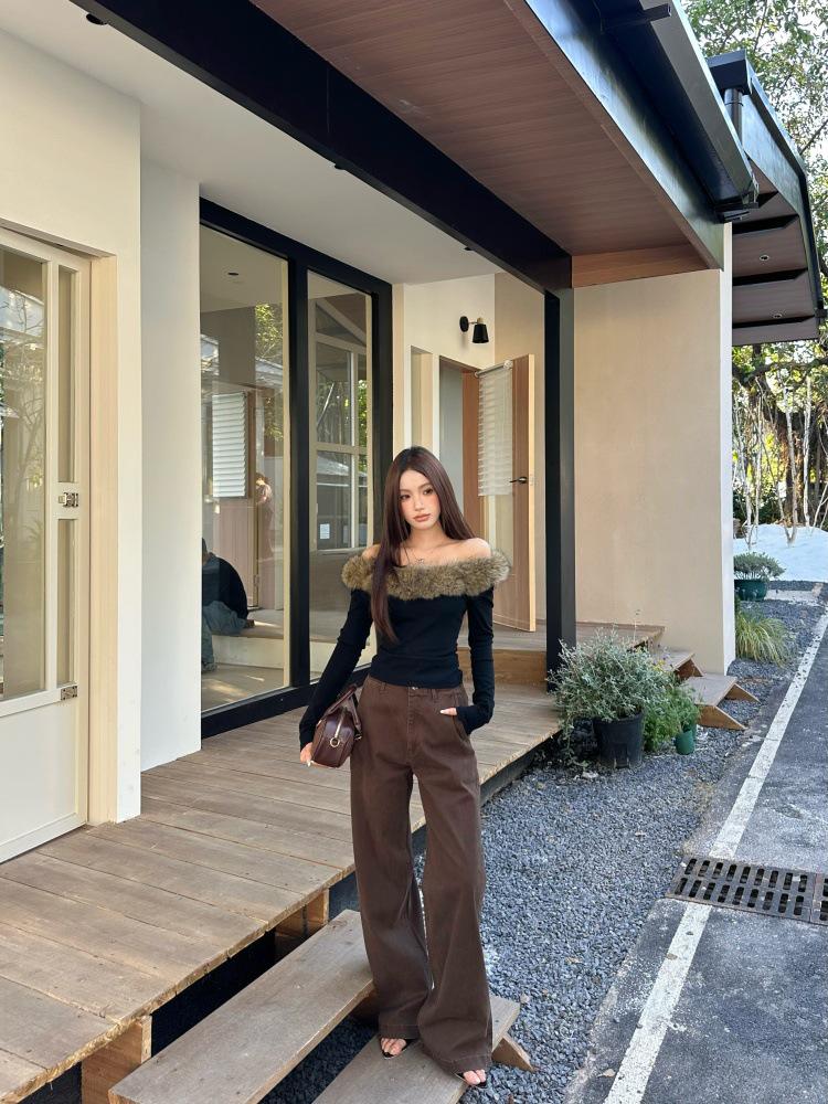 American Washed Wide-Leg Floor-Length Women s Pants - Versatile, Slimming & Trendy Design L коричневий
American Washed Wide-Leg Floor-Length Women s Pants - Versatile, Slimming & Trendy Design L коричневий