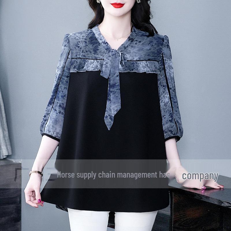 2025 Summer Chiffon Floral Patchwork Mid-Sleeve Plus Size Loose Shirt for Women 5XL for 200-220 jin (100-110 kg)
2025 Summer Chiffon Floral Patchwork Mid-Sleeve Plus Size Loose Shirt for Women 5XL for 200-220 jin (100-110 kg)