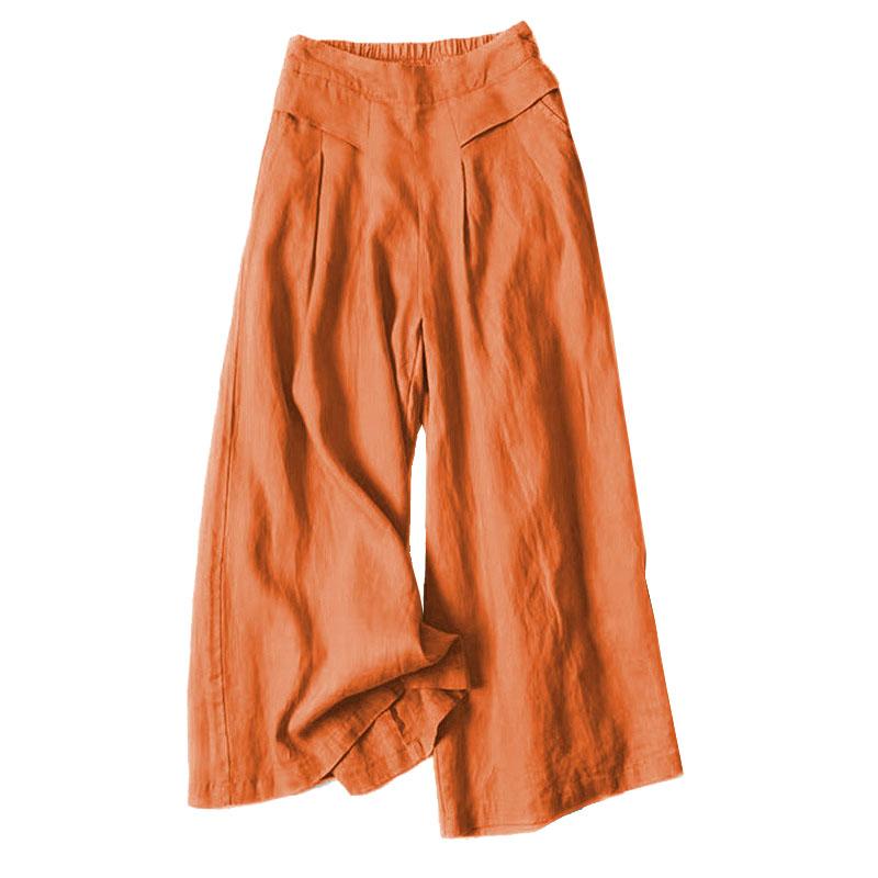 Summer Women s Pants Breathable Thin Loose Pants Cotton Linen Cropped Wide Leg Pants Elastic Waist Casual Palazzo Trousers with Pockets 2XL помаранчевий
Summer Women s Pants Breathable Thin Loose Pants Cotton Linen Cropped Wide Leg Pants Elastic Waist Casual Palazzo Trousers with Pockets 2XL помаранчевий