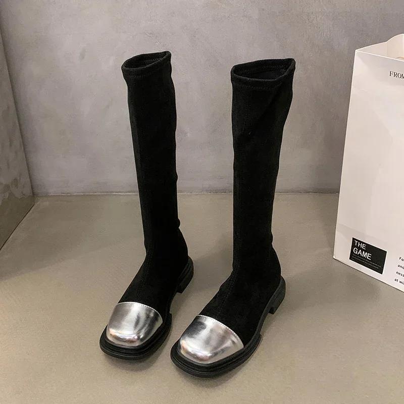 NEW Sllip On Women Elastic High Boots Fashion Square Toe Long Booties Ladies Elegant Low Heel Shoes Winter Women s Footwear 37 срібний
NEW Sllip On Women Elastic High Boots Fashion Square Toe Long Booties Ladies Elegant Low Heel Shoes Winter Women s Footwear 37 срібний