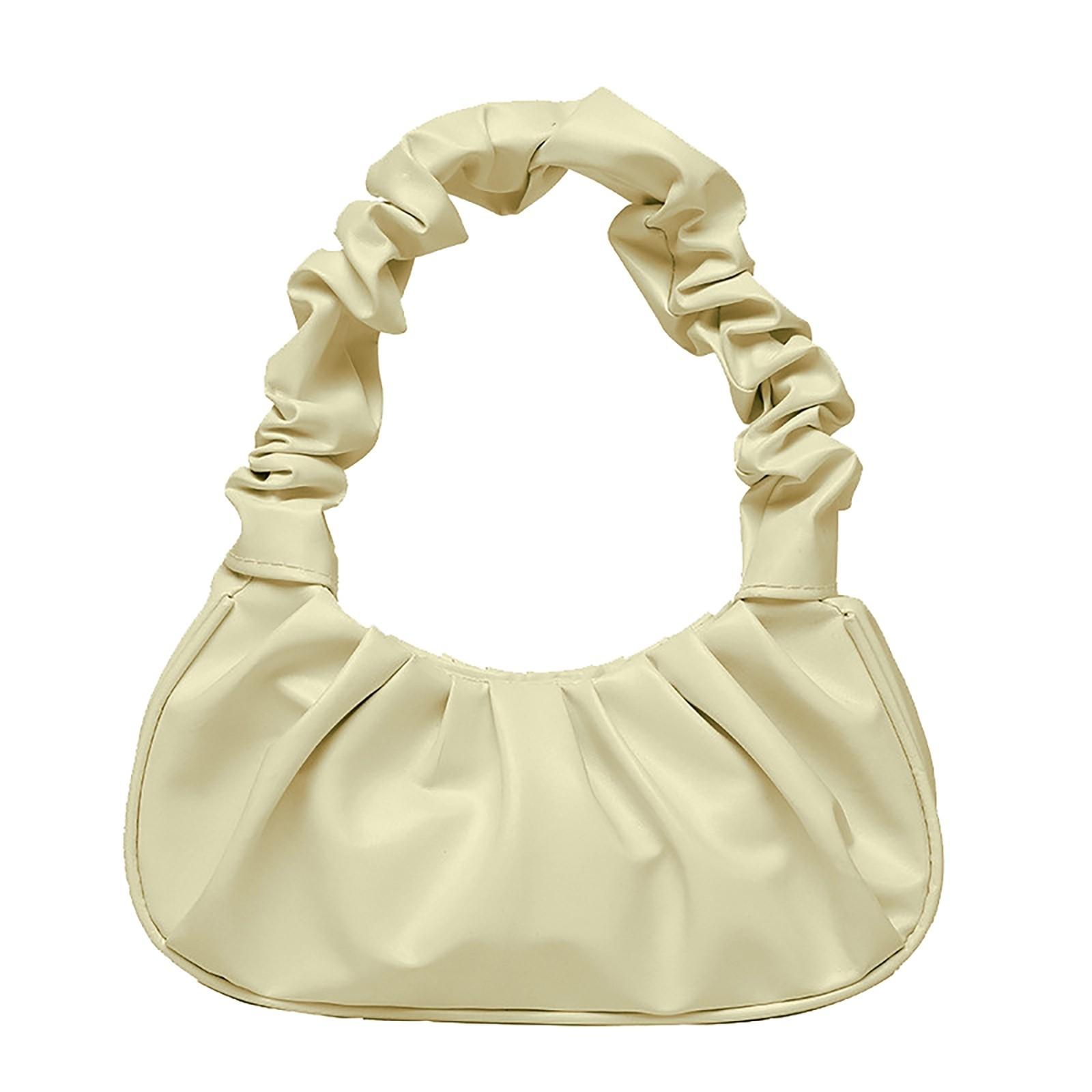 Soft Ruched Shoulder Bag with Gathered Handle Lightweight Handheld Purse for Daily Use Casual Outings and Versatile Carrying Options One Size білий
Soft Ruched Shoulder Bag with Gathered Handle Lightweight Handheld Purse for Daily Use Casual Outings and Versatile Carrying Options One Size білий