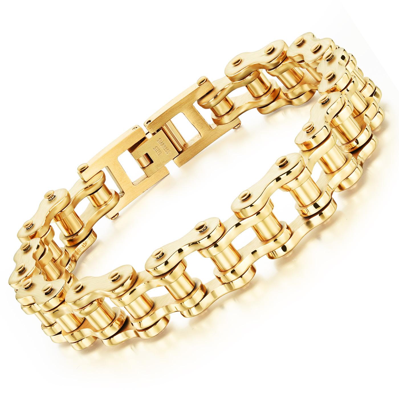 Hot-selling bracelets, titanium steel men s bracelets, rock personality locomotive chains, bicycle bracelets
Hot-selling bracelets, titanium steel men s bracelets, rock personality locomotive chains, bicycle bracelets