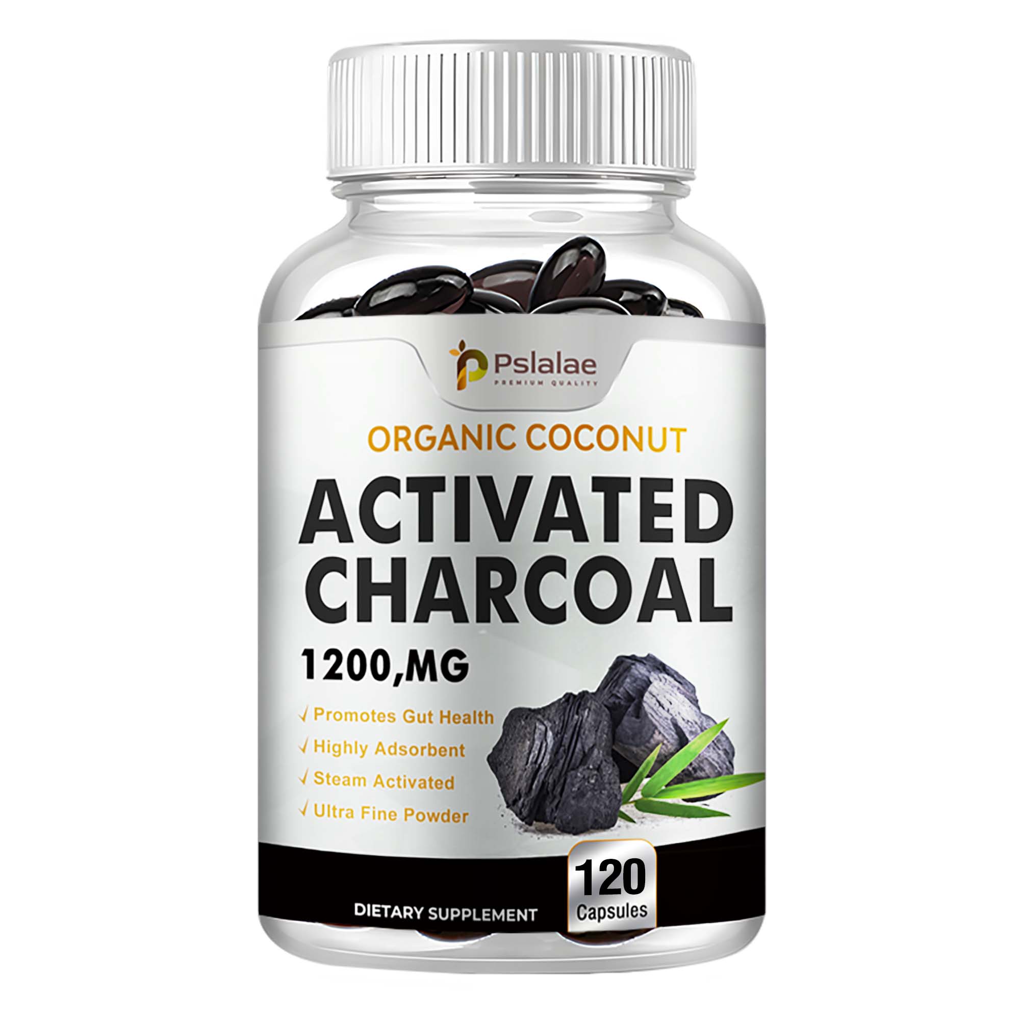Activated Charcoal Capsules - 1,200 mg Highly Absorbent Helps Alleviate Gas & Bloating Promotes Natural Detoxification Derived from Coconut Shells 120
Activated Charcoal Capsules - 1,200 mg Highly Absorbent Helps Alleviate Gas & Bloating Promotes Natural Detoxification Derived from Coconut Shells 120