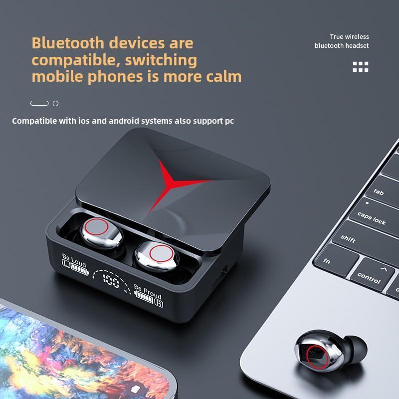 Bluetooth-гарнітура TWS Сенсорний цифровий дисплей Спортивна бездротова гарнітура чорний
Bluetooth-гарнітура TWS Сенсорний цифровий дисплей Спортивна бездротова гарнітура чорний
