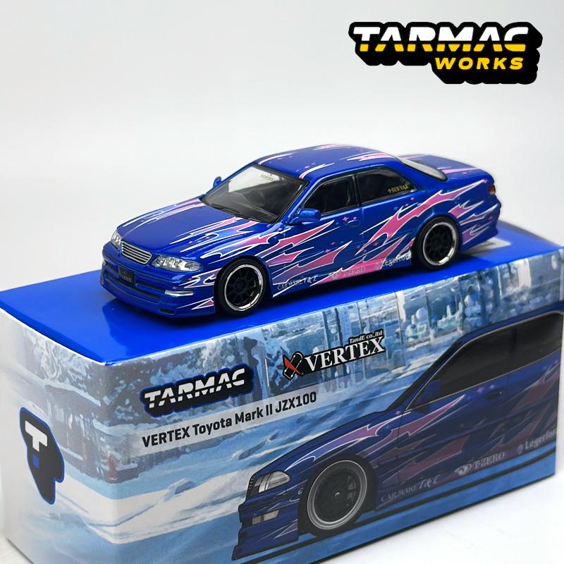 Tarmac Works 1:64 TW VERTEX Toyota Mark II JZX100 Blue Metallic Chase alloy car model
Tarmac Works 1:64 TW VERTEX Toyota Mark II JZX100 Blue Metallic Chase alloy car model
