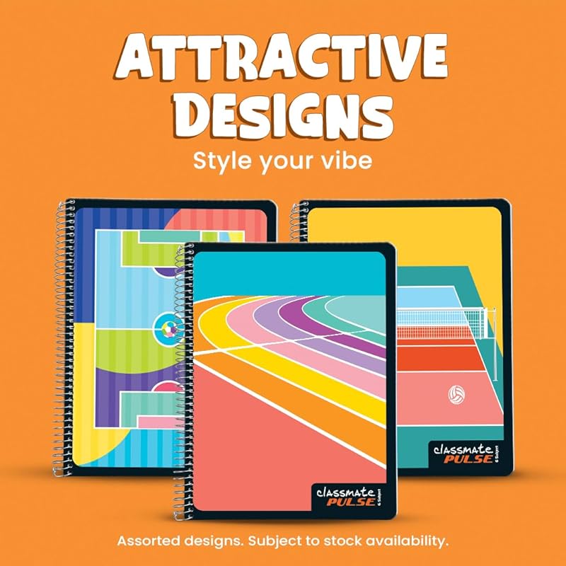 Classmate Premium 6 Subject Notebook - 203mm x 267mm, Soft Cover, 300 Pages, Single Line 1 Count (Pack of 1)
Classmate Premium 6 Subject Notebook - 203mm x 267mm, Soft Cover, 300 Pages, Single Line 1 Count (Pack of 1)