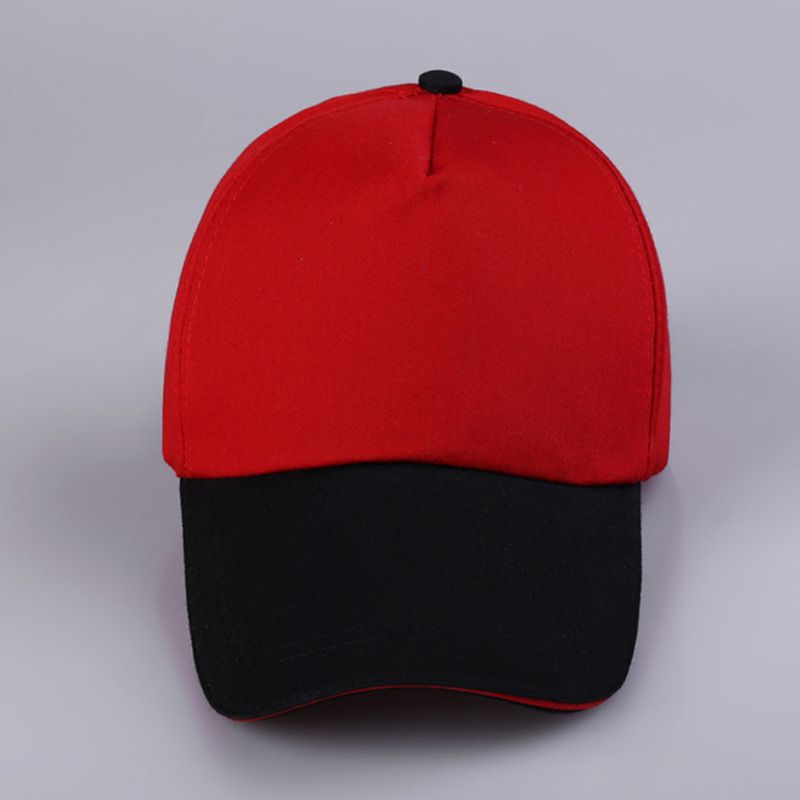 Spring and Summer Outdoor Sports Sun Protection Baseball Cap Men and Women Student Hat Volunteer Advertising Color Matching Hat Red black brim All yards
Spring and Summer Outdoor Sports Sun Protection Baseball Cap Men and Women Student Hat Volunteer Advertising Color Matching Hat Red black brim All yards