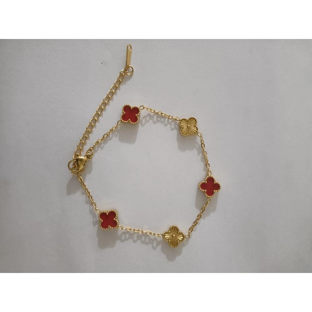 Fashion Lucky Four-Leaf Clover Bracelet Double-Sided Mother-of-Pearl Laser Flower 18K Versatile Women s Bracelet 18K-15mm бордовый
Fashion Lucky Four-Leaf Clover Bracelet Double-Sided Mother-of-Pearl Laser Flower 18K Versatile Women s Bracelet 18K-15mm бордовый