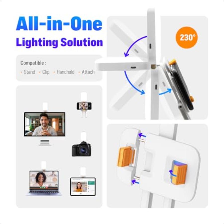 Портативный свет для видеоконференций для iPhone, кольцевая лампа-клипса для телефонов, освещение для селфи, макияжа, видеозаписи, встроенная подставка, перезаряжаемый United States
Портативный свет для видеоконференций для iPhone, кольцевая лампа-клипса для телефонов, освещение для селфи, макияжа, видеозаписи, встроенная подставка, перезаряжаемый United States