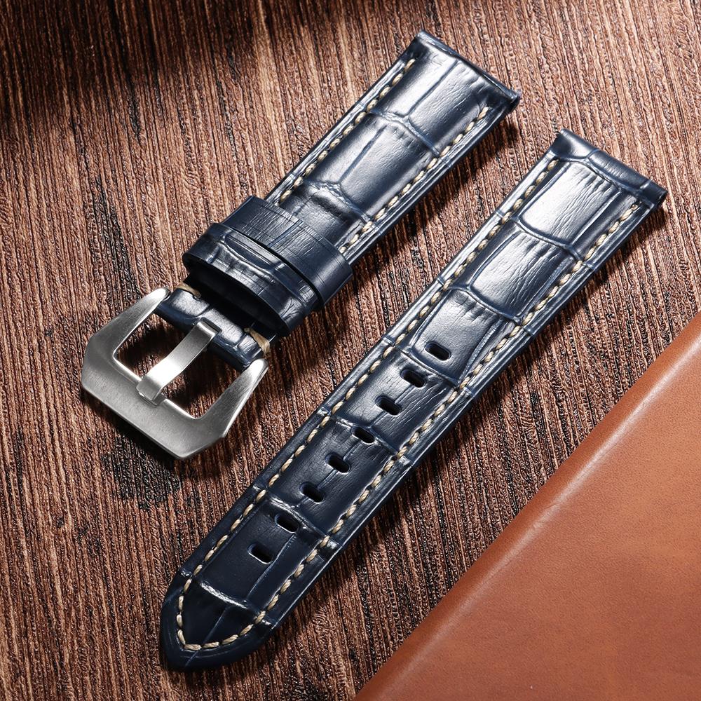 Genuine Calfskin Strap Slub Pattern Watch Accessories 20mm 22mm 24mm 26mm Wristband for Panerai for Seiko Bracelet Men Watchband 26mm темно-синього кольору
Genuine Calfskin Strap Slub Pattern Watch Accessories 20mm 22mm 24mm 26mm Wristband for Panerai for Seiko Bracelet Men Watchband 26mm темно-синього кольору