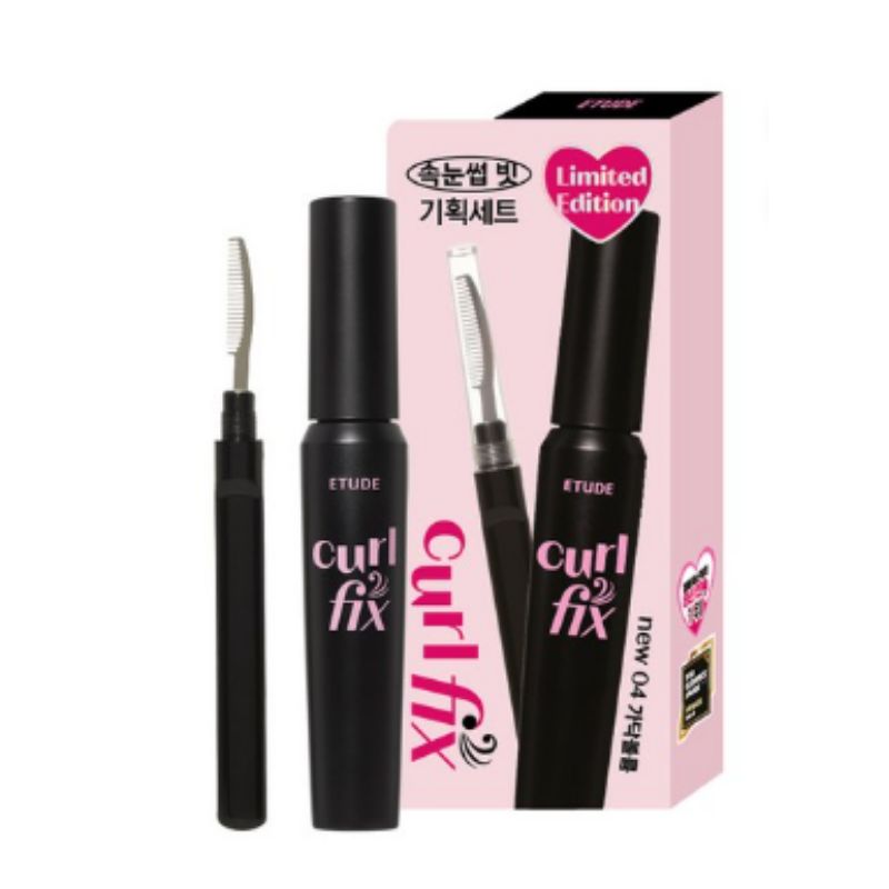 ETUDE Curl Fix Mascara 8g + Lash Comb Set – Long-Lasting Curling, Smudge-Proof Volume & Definition 04 Volume
ETUDE Curl Fix Mascara 8g + Lash Comb Set – Long-Lasting Curling, Smudge-Proof Volume & Definition 04 Volume