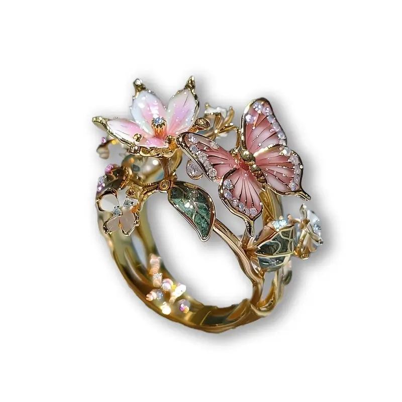 Floral Butterfly Ring Stylish Design With Decorative Details Adds Elegance To Daily Outfits Perfect For Accessory Lovers золотой
Floral Butterfly Ring Stylish Design With Decorative Details Adds Elegance To Daily Outfits Perfect For Accessory Lovers золотой