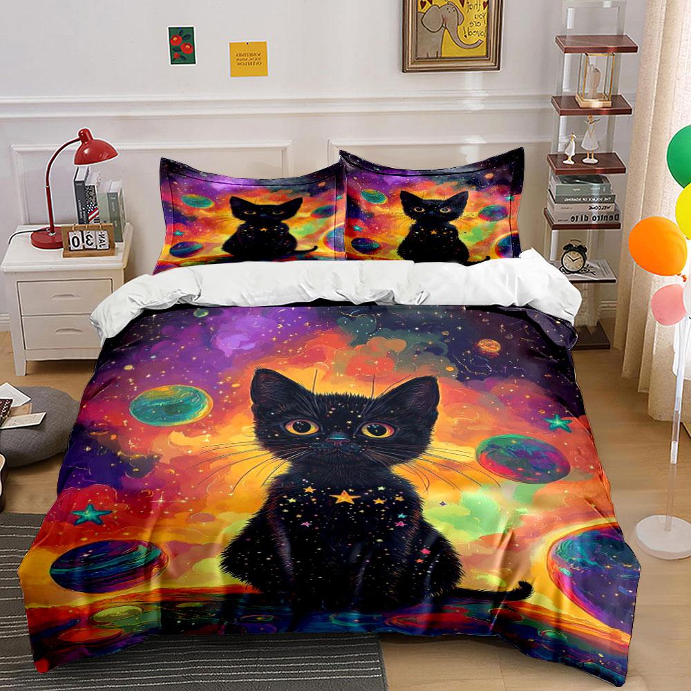 Black cat with planets. Bedding sets Duvet cover sets Duvet covers Pillowcases(1 * Duvet Cover 2 * Pillowcases, without duvet insert) 135x200cm
Black cat with planets. Bedding sets Duvet cover sets Duvet covers Pillowcases(1 * Duvet Cover 2 * Pillowcases, without duvet insert) 135x200cm