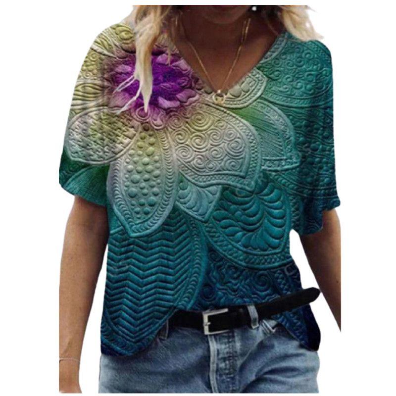 V-neck Loose Printed Short-Sleeve T-shirt V Neck Print Short-Sleeved T-shirt ycx11141-1 XL
V-neck Loose Printed Short-Sleeve T-shirt V Neck Print Short-Sleeved T-shirt ycx11141-1 XL