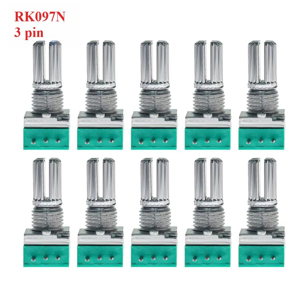 5PCS Потенціометр 3Pin RK097N B1K B5K B10K B20K B50K B100K B500K RK097 Потенціометри Аудіопідсилювач Герметизація 1K Ohm
5PCS Потенціометр 3Pin RK097N B1K B5K B10K B20K B50K B100K B500K RK097 Потенціометри Аудіопідсилювач Герметизація 1K Ohm