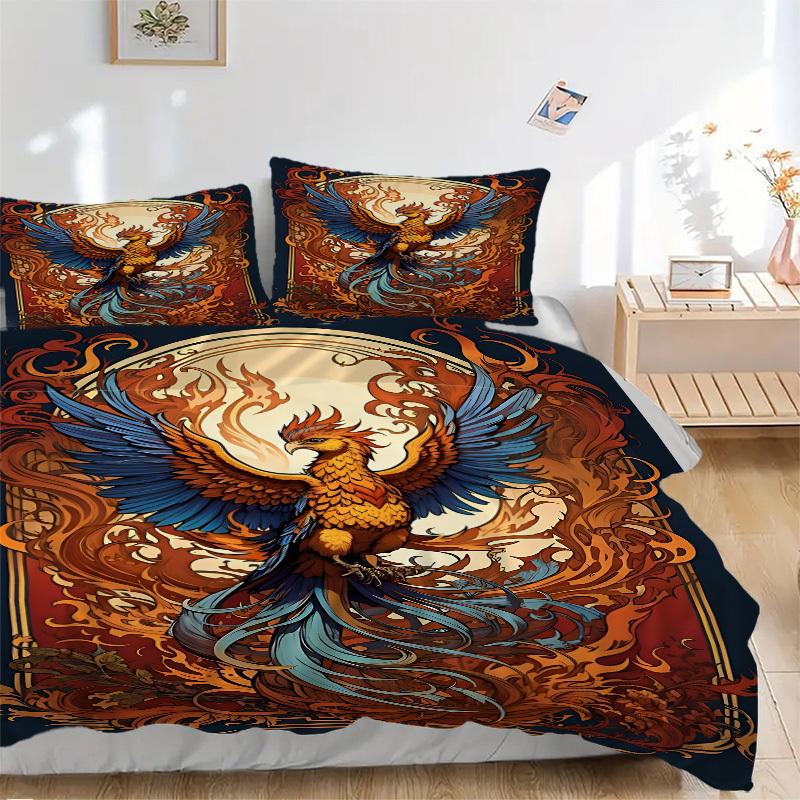 3pcs Phoenix Rising Duvet Cover Set, Cover For Bedroom Guest Room (1 Duvet Cover + 2 Pillowcase, Without Quilt), yy250922206 135x200cm
3pcs Phoenix Rising Duvet Cover Set, Cover For Bedroom Guest Room (1 Duvet Cover + 2 Pillowcase, Without Quilt), yy250922206 135x200cm