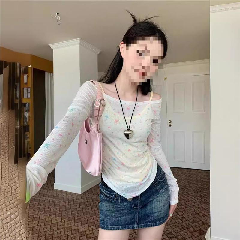 Women s Sweet & Spicy Star Print Off-Shoulder Two-Piece Set: Long Sleeve Slimming Casual T-Shirt M
Women s Sweet & Spicy Star Print Off-Shoulder Two-Piece Set: Long Sleeve Slimming Casual T-Shirt M