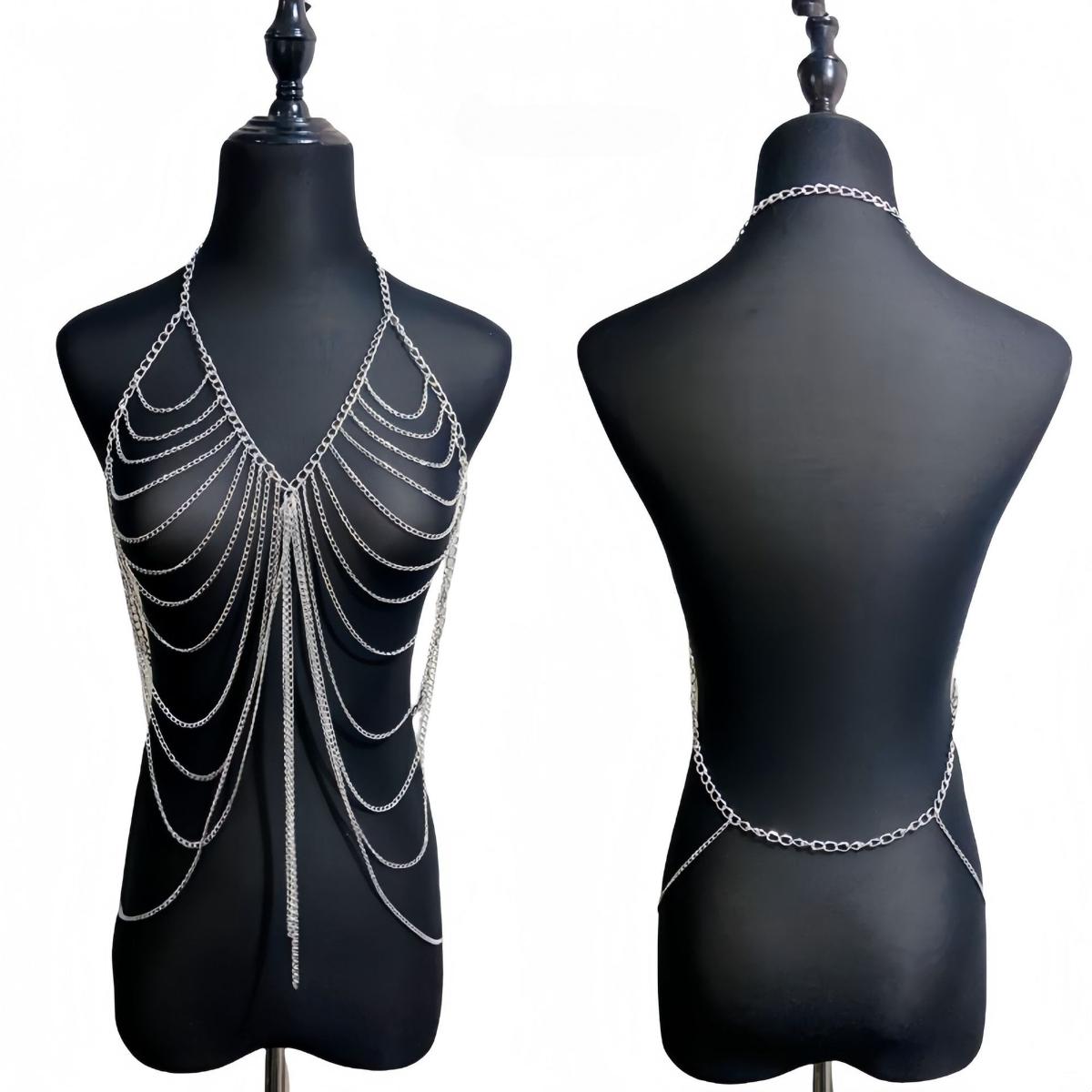Alternative Lingerie Harness,Fetish Maid Lingerie Set Maid Role Play Metal Chain Outfit, Bondage Costume Set Average Size
Alternative Lingerie Harness,Fetish Maid Lingerie Set Maid Role Play Metal Chain Outfit, Bondage Costume Set Average Size