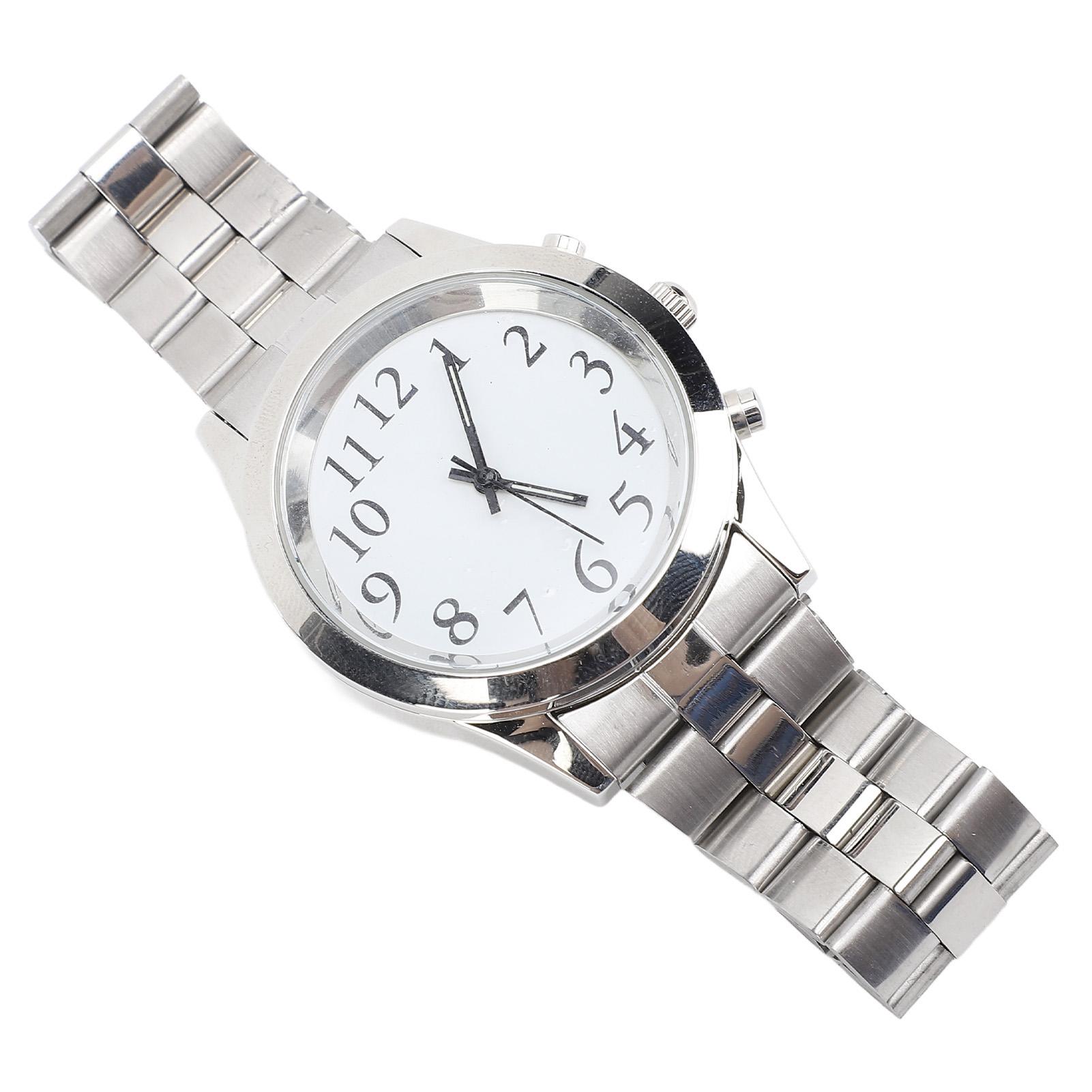 Talking Watch with Alarm Stainless Steel Elastic Band Large Clear Voice Watch for Blind People Visually Impaired Elderly
Talking Watch with Alarm Stainless Steel Elastic Band Large Clear Voice Watch for Blind People Visually Impaired Elderly