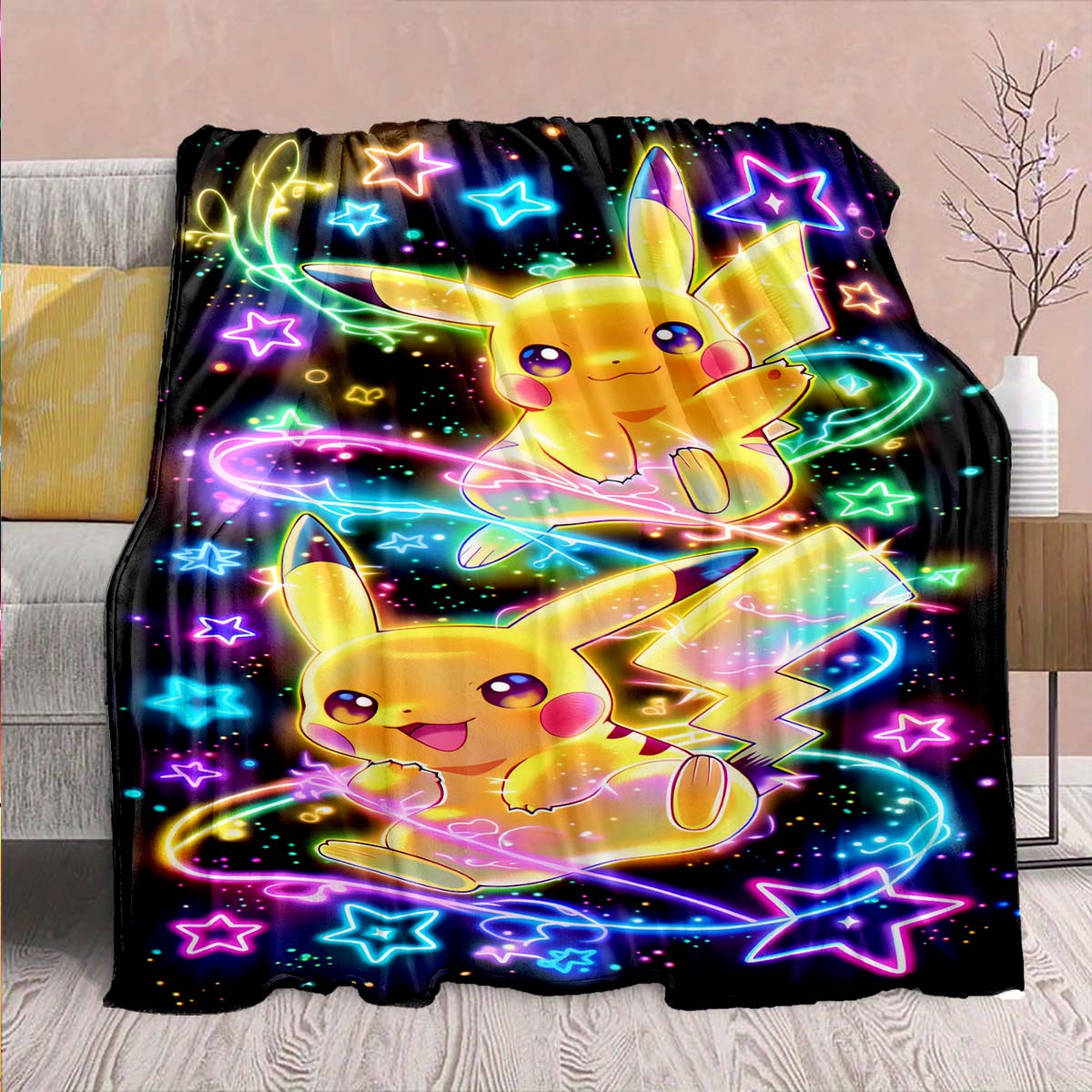 Pokémon Anime Flannel Blanket - Soft Warm Perfect for Sofa, Bedding Camping Travel Office Home Decor -QJY 75x90cm
Pokémon Anime Flannel Blanket - Soft Warm Perfect for Sofa, Bedding Camping Travel Office Home Decor -QJY 75x90cm