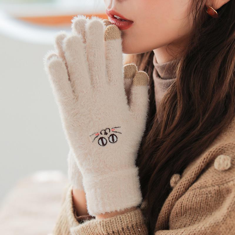 Women s Warm Knitted Touchscreen Fingerless Gloves for Autumn/Winter - Outdoor Cycling, Thickened, Windproof, Cute Plush (DZ92) One Size хаки
Women s Warm Knitted Touchscreen Fingerless Gloves for Autumn/Winter - Outdoor Cycling, Thickened, Windproof, Cute Plush (DZ92) One Size хаки