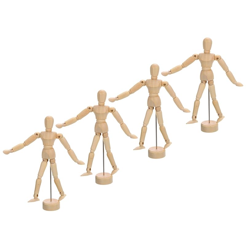 PATIKIL 5.5 wooden doll figures 4 pieces artist drawing doll model Flexible movable joint sketch ray figure painting drawing decoration
PATIKIL 5.5 wooden doll figures 4 pieces artist drawing doll model Flexible movable joint sketch ray figure painting drawing decoration