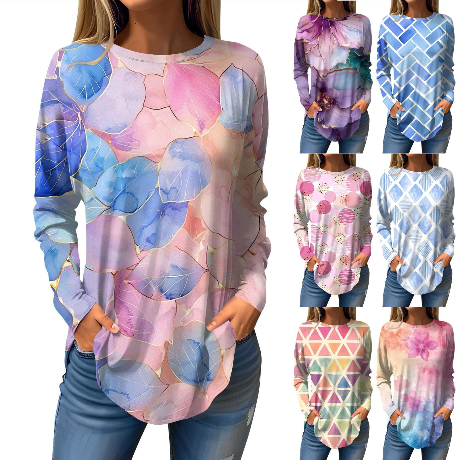 Women s Loose Casual Printed Round Neck Long Sleeved T Shirt Top Pullover Long Sleeved Sweatshirt XXL
Women s Loose Casual Printed Round Neck Long Sleeved T Shirt Top Pullover Long Sleeved Sweatshirt XXL