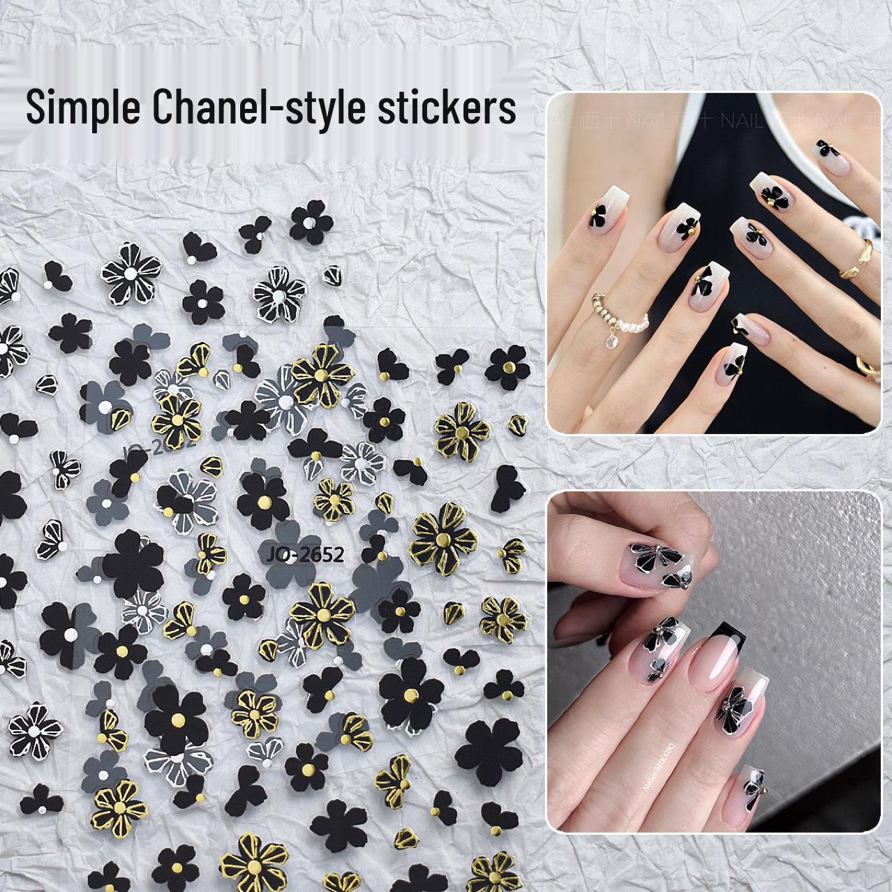Influencer Self-Adhesive Five-Petal Black Hollow Nail Stickers: Summer Skin-Brightening Fragrance Style
Influencer Self-Adhesive Five-Petal Black Hollow Nail Stickers: Summer Skin-Brightening Fragrance Style