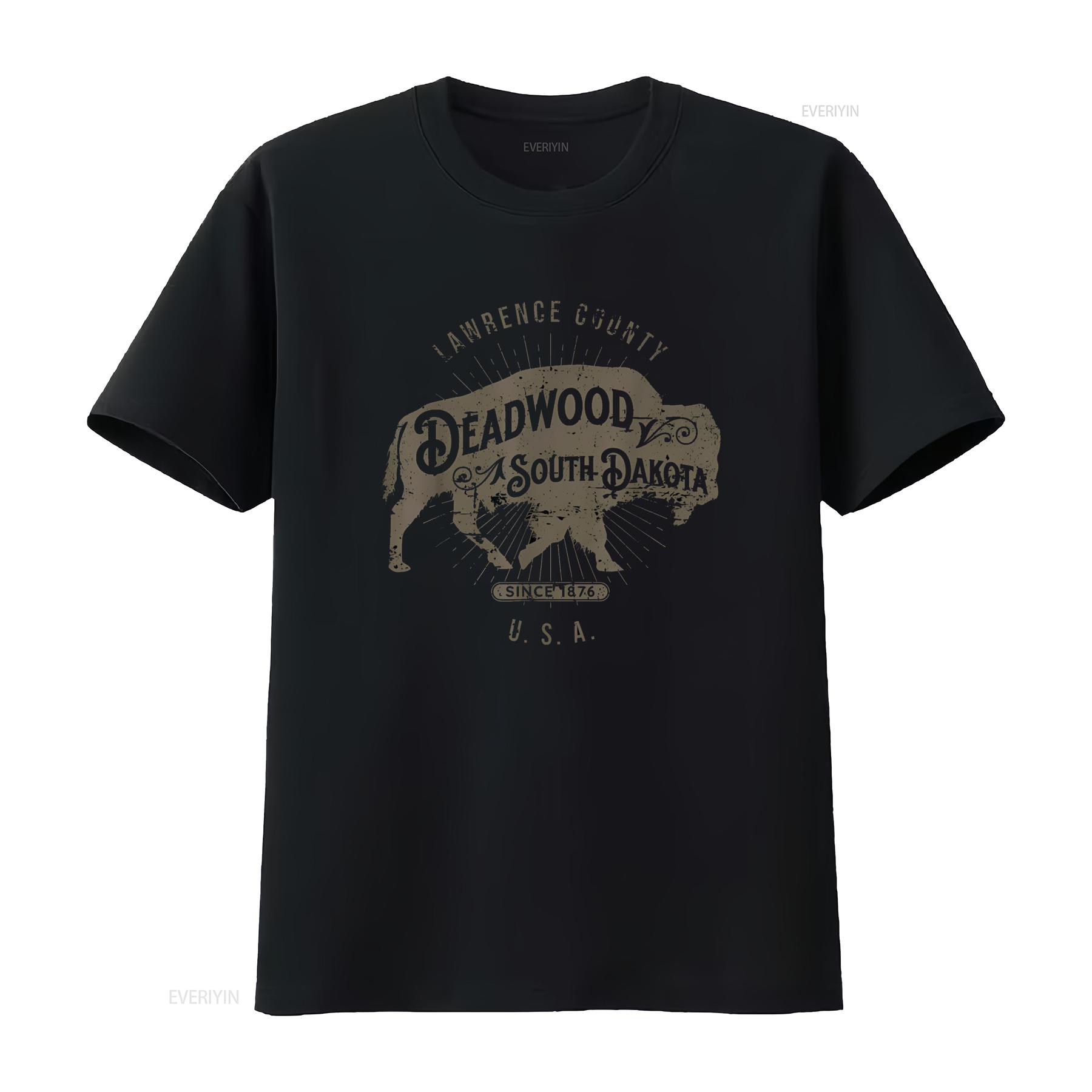 Deadwood South Dakota USA Distressed Bison Design Souvenir T Shirt vintage Washed Versatile designer clothes Slightly homme 4XL
Deadwood South Dakota USA Distressed Bison Design Souvenir T Shirt vintage Washed Versatile designer clothes Slightly homme 4XL