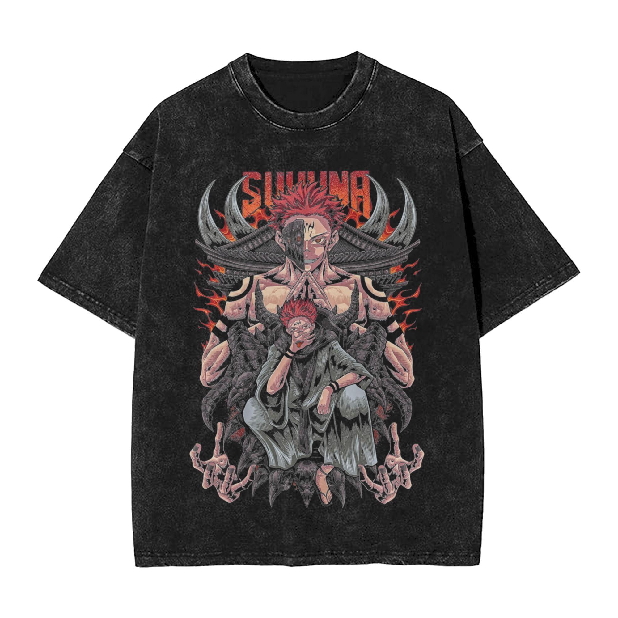 Sukuna JJK Anime T Shirt Hip Hop Washed Cotton Oversize TShirts JJujutsu KKaisen Vintage Unisex Women Streetwear Tees S
Sukuna JJK Anime T Shirt Hip Hop Washed Cotton Oversize TShirts JJujutsu KKaisen Vintage Unisex Women Streetwear Tees S