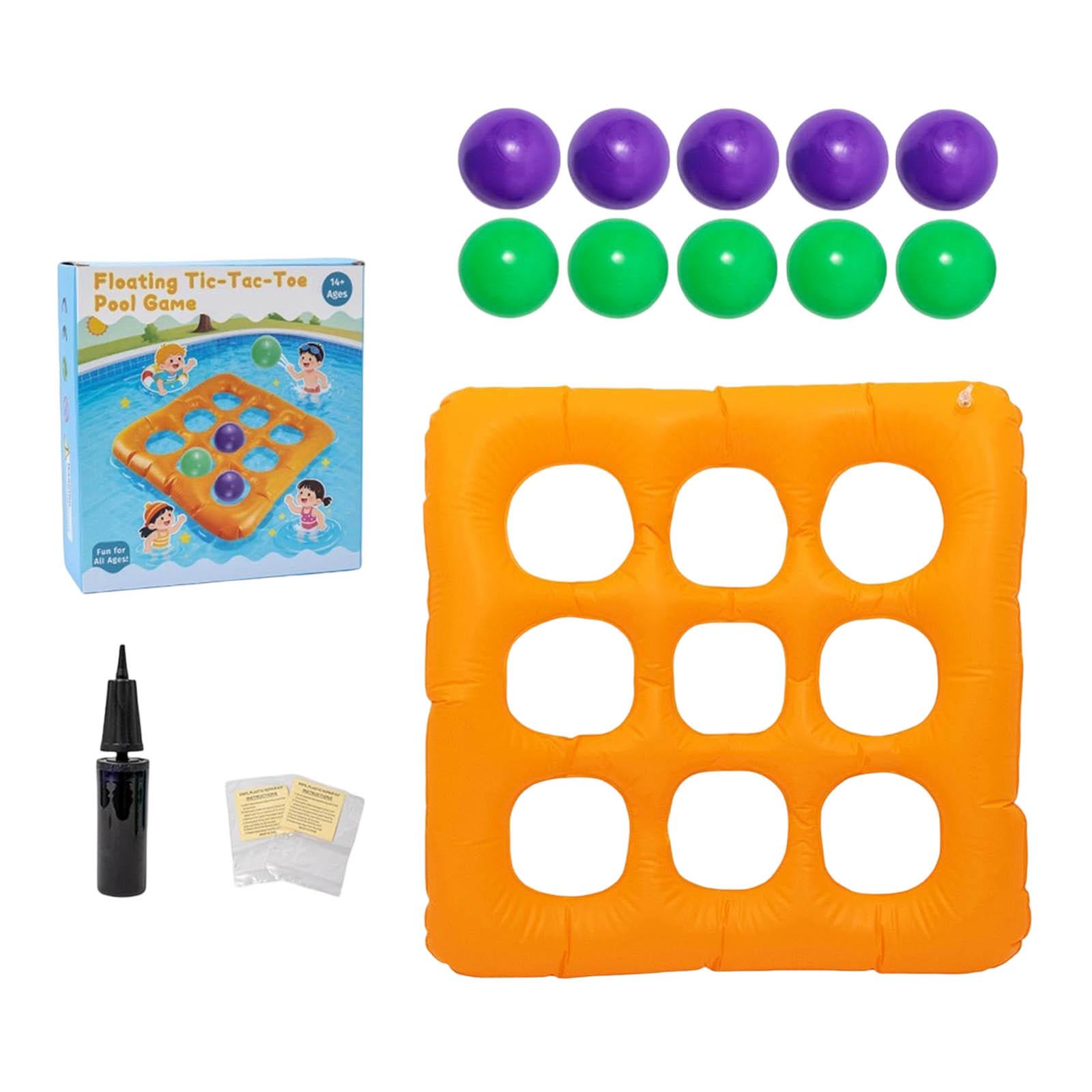 Inflatable Floating Tic Tac Toe Pool Game Set with 9-Hole Grid and 10 Game Pieces Includes Hand Pump for Water Toss and Ring Toss Activities One Size
Inflatable Floating Tic Tac Toe Pool Game Set with 9-Hole Grid and 10 Game Pieces Includes Hand Pump for Water Toss and Ring Toss Activities One Size