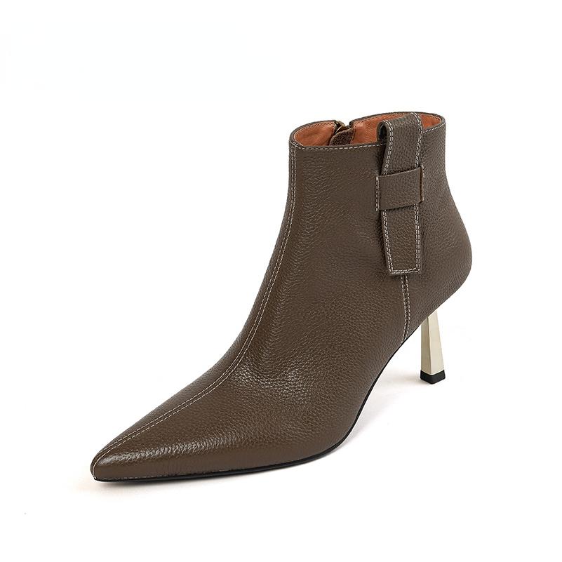 Meotina/женские ботильоны из натуральной кожи, короткие ботинки на молнии с острым носком на тонком высоком каблуке, женская модная обувь, зимняя обувь цвета хаки, черный цвет 34 хаки
Meotina/женские ботильоны из натуральной кожи, короткие ботинки на молнии с острым носком на тонком высоком каблуке, женская модная обувь, зимняя обувь цвета хаки, черный цвет 34 хаки