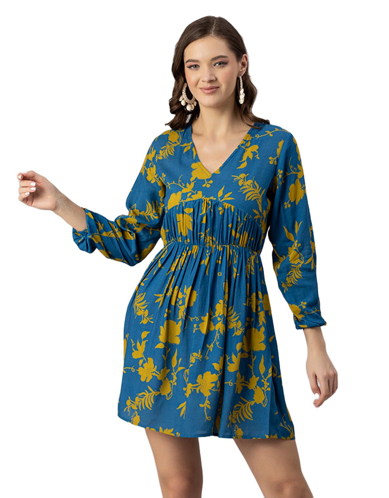 Жіноча сукня з віскози з принтом Moomaya, довгі рукави, V-подібний виріз, коротка літня сукня XS жовтий
Жіноча сукня з віскози з принтом Moomaya, довгі рукави, V-подібний виріз, коротка літня сукня XS жовтий