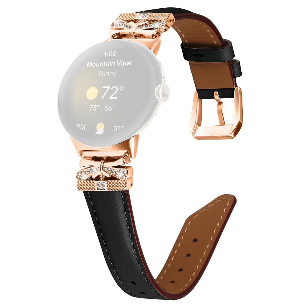 For Google Pixel Watch 3 41mm/Watch 2/Pixel Watch Genuine Cowhide Leather Watch Strap Rhinestone Design (Rose Gold Buckle) Black
For Google Pixel Watch 3 41mm/Watch 2/Pixel Watch Genuine Cowhide Leather Watch Strap Rhinestone Design (Rose Gold Buckle) Black