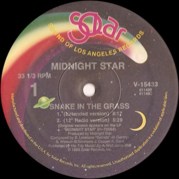 12inch Record MIDNIGHT STAR - Snake In The Grass V15433 Solar 1988 US Dance & Electronica Used
12inch Record MIDNIGHT STAR - Snake In The Grass V15433 Solar 1988 US Dance & Electronica Used