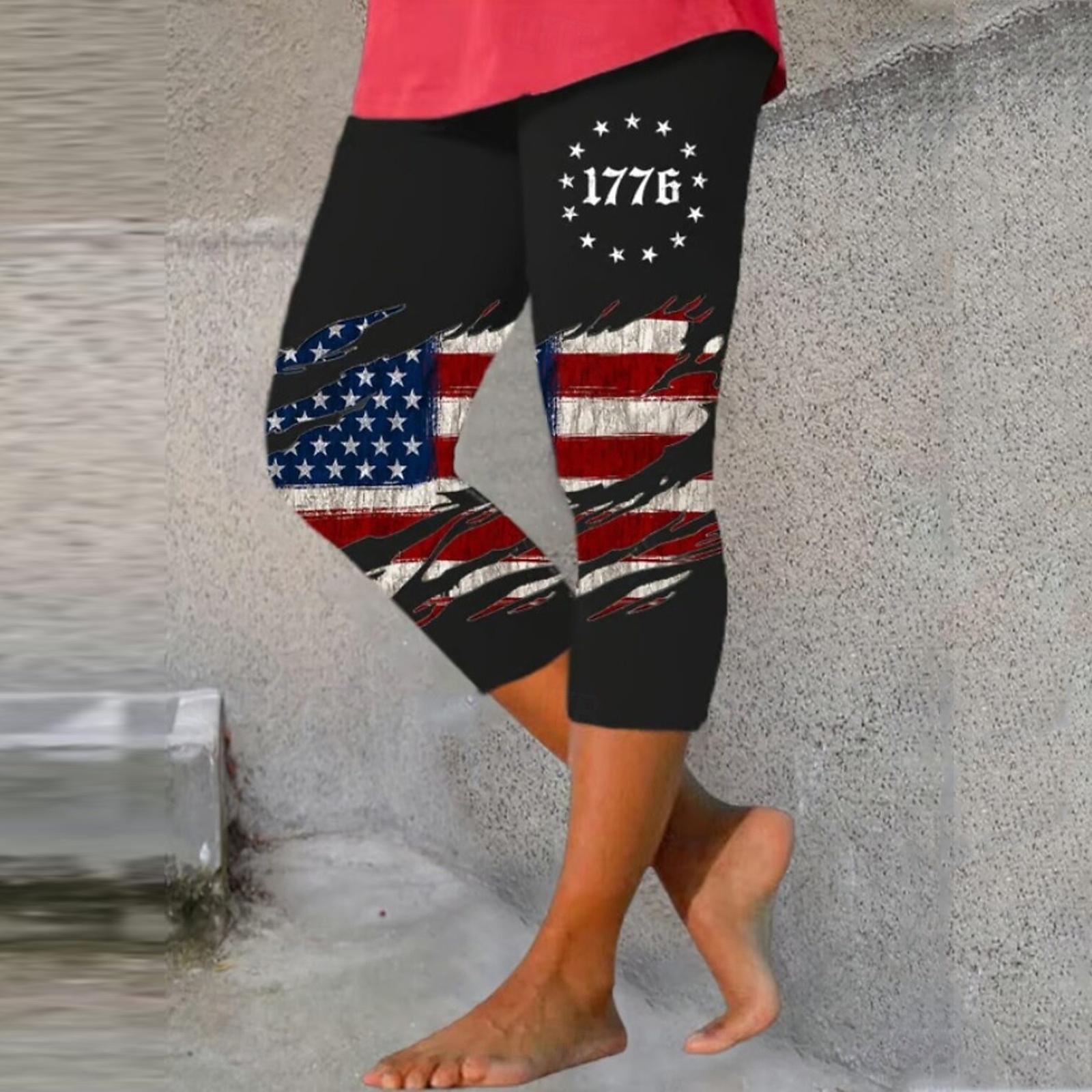 Women Elastic Waist Capri Pants Stretchy Fitted Mid-Calf Length Beach Shorts with Patriotic Print for Summer Casual Wear XL
Women Elastic Waist Capri Pants Stretchy Fitted Mid-Calf Length Beach Shorts with Patriotic Print for Summer Casual Wear XL