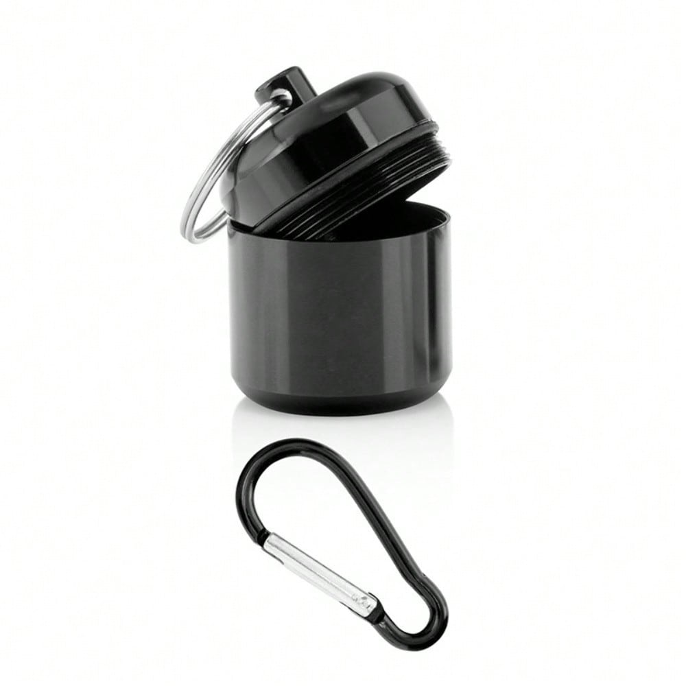 1pcs Portable Metal Sealed Pill Case with Carabiner, Moisture-proof Storage Container, Pill Box, Keychain Pill Holder, Mini Metal Pill Bottle чёрный
1pcs Portable Metal Sealed Pill Case with Carabiner, Moisture-proof Storage Container, Pill Box, Keychain Pill Holder, Mini Metal Pill Bottle чёрный