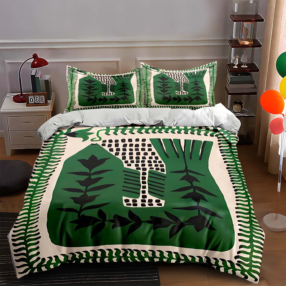 Green leafy design Bedding Duvet cover sets Duvet covers Pillowcases gifts (1 * Duvet Cover 2 * Pillowcases, without duvet insert) 135x200cm
Green leafy design Bedding Duvet cover sets Duvet covers Pillowcases gifts (1 * Duvet Cover 2 * Pillowcases, without duvet insert) 135x200cm