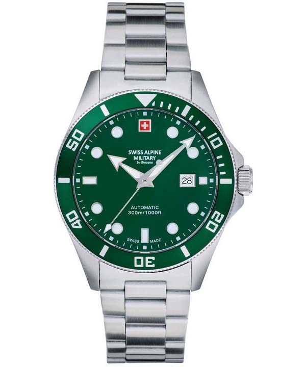 Мужские часы Swiss Alpine Military Deep Sea из нержавеющей стали с зеленым циферблатом, автоматические, для дайвинга, 7095.2134, 300 м зелёный
Мужские часы Swiss Alpine Military Deep Sea из нержавеющей стали с зеленым циферблатом, автоматические, для дайвинга, 7095.2134, 300 м зелёный