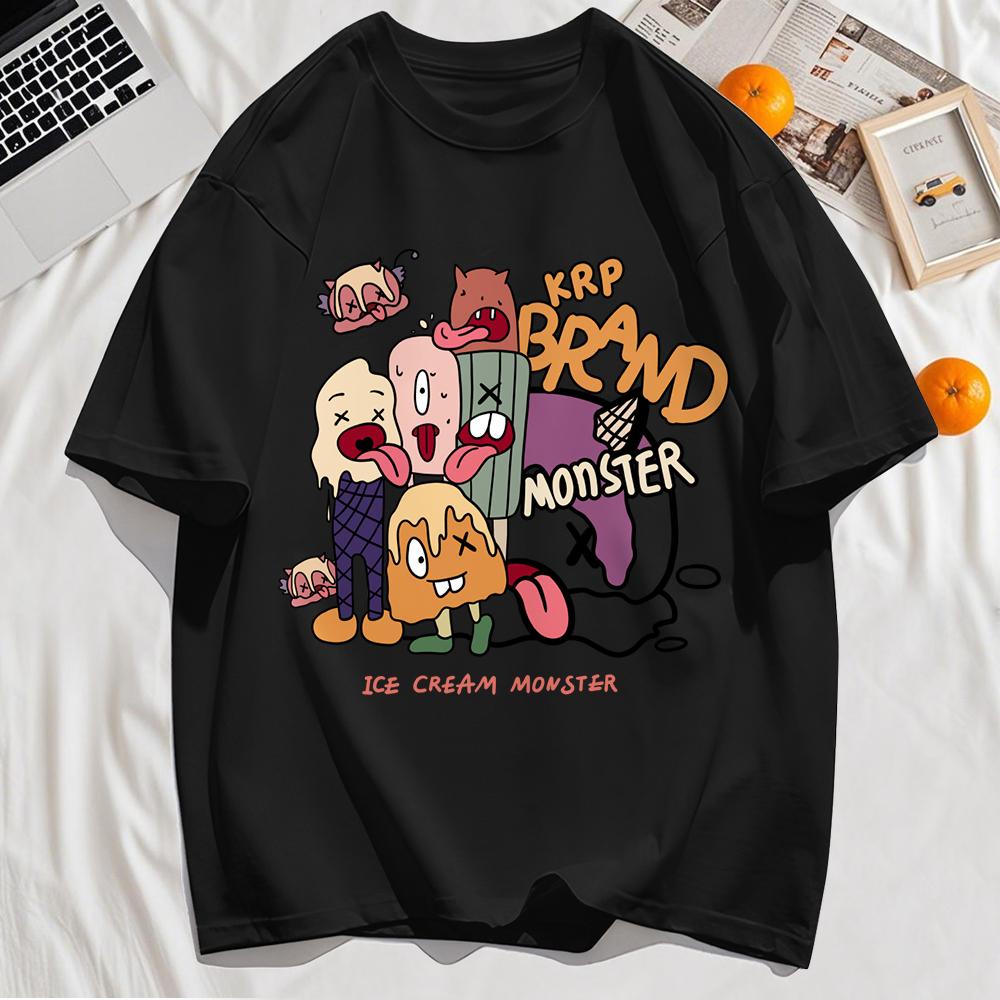 Мужская футболка с принтом монстра мороженого, оверсайз, хлопковая, летняя, уличная одежда, с круглым вырезом, повседневная, удобная одежда 3XL
Мужская футболка с принтом монстра мороженого, оверсайз, хлопковая, летняя, уличная одежда, с круглым вырезом, повседневная, удобная одежда 3XL