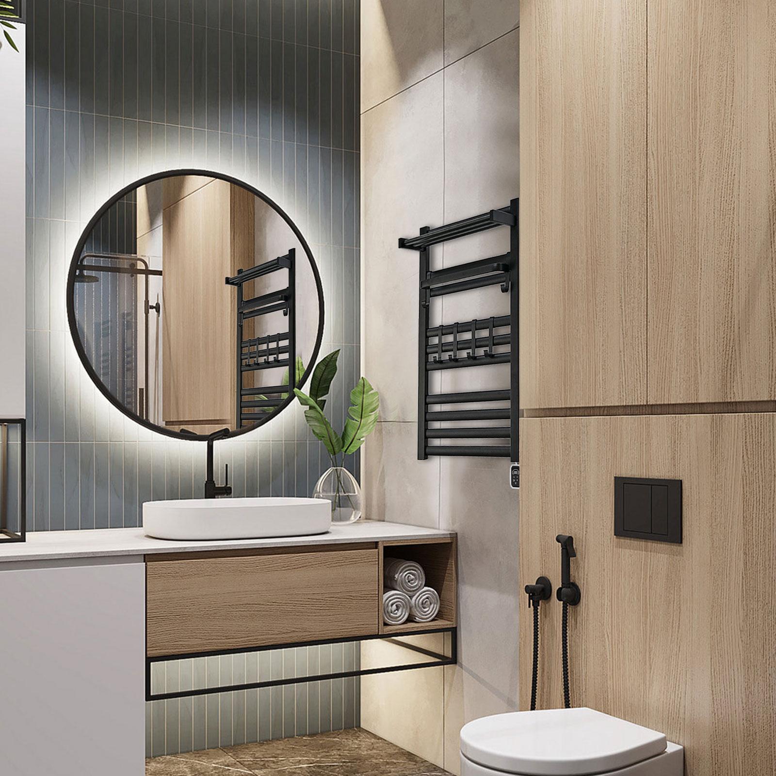 Premium Black Heated Towel Rack for Bathroom - 27.5x19.6x7.8In Warm Towel Rail for Home,Hotel & Spa - IPX4, 44 Lbs Load Capacity US&Right&110V чёрный
Premium Black Heated Towel Rack for Bathroom - 27.5x19.6x7.8In Warm Towel Rail for Home,Hotel & Spa - IPX4, 44 Lbs Load Capacity US&Right&110V чёрный