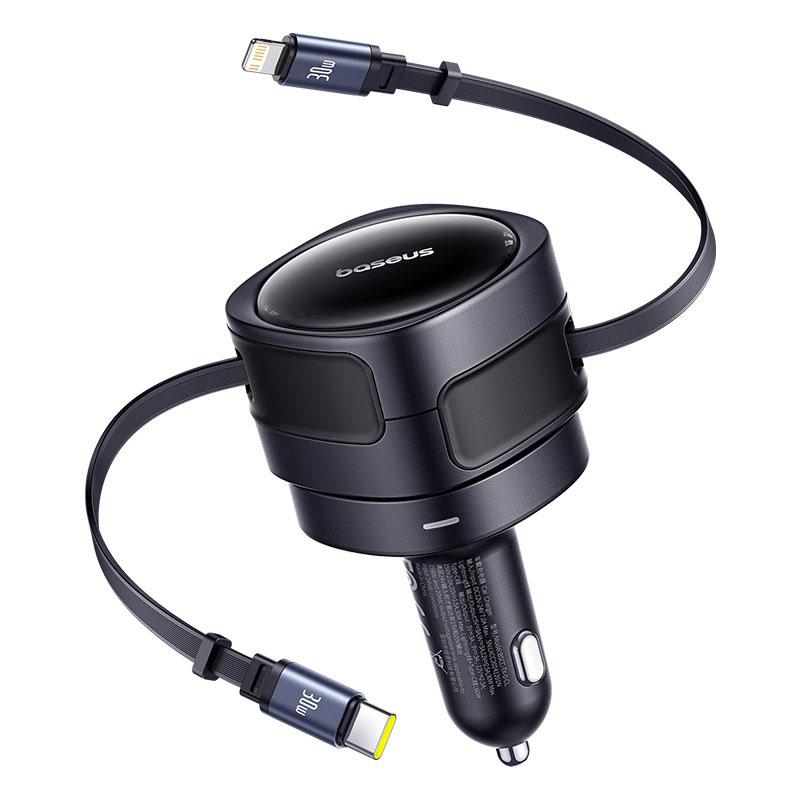 Автомобільний зарядний пристрій Baseus 90W USB Type-C з двома висувними кабелями PD QC SCP AFC PPS Швидка зарядка для планшета iPhone Samsung Huawei Xiaomi 60W Type C iP
Автомобільний зарядний пристрій Baseus 90W USB Type-C з двома висувними кабелями PD QC SCP AFC PPS Швидка зарядка для планшета iPhone Samsung Huawei Xiaomi 60W Type C iP