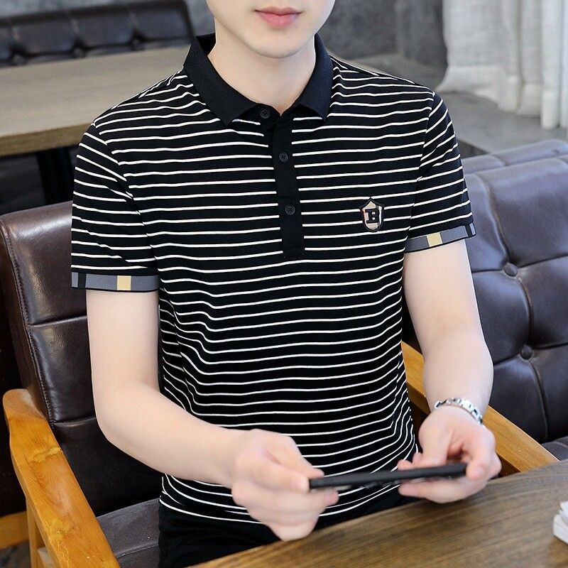Striped Contrasting Colors Polo Shirts Summer Stylish Patch Designs Men s Clothing Lapel Button Casual Short Sleeve T-shirts New XXXL чёрный
Striped Contrasting Colors Polo Shirts Summer Stylish Patch Designs Men s Clothing Lapel Button Casual Short Sleeve T-shirts New XXXL чёрный