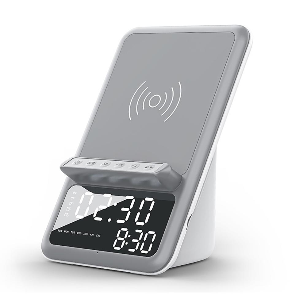 Bluetooth-совместимый динамик, умный будильник, календарь, беспроводная зарядная док-станция, держатель для мобильного телефона белый
Bluetooth-совместимый динамик, умный будильник, календарь, беспроводная зарядная док-станция, держатель для мобильного телефона белый