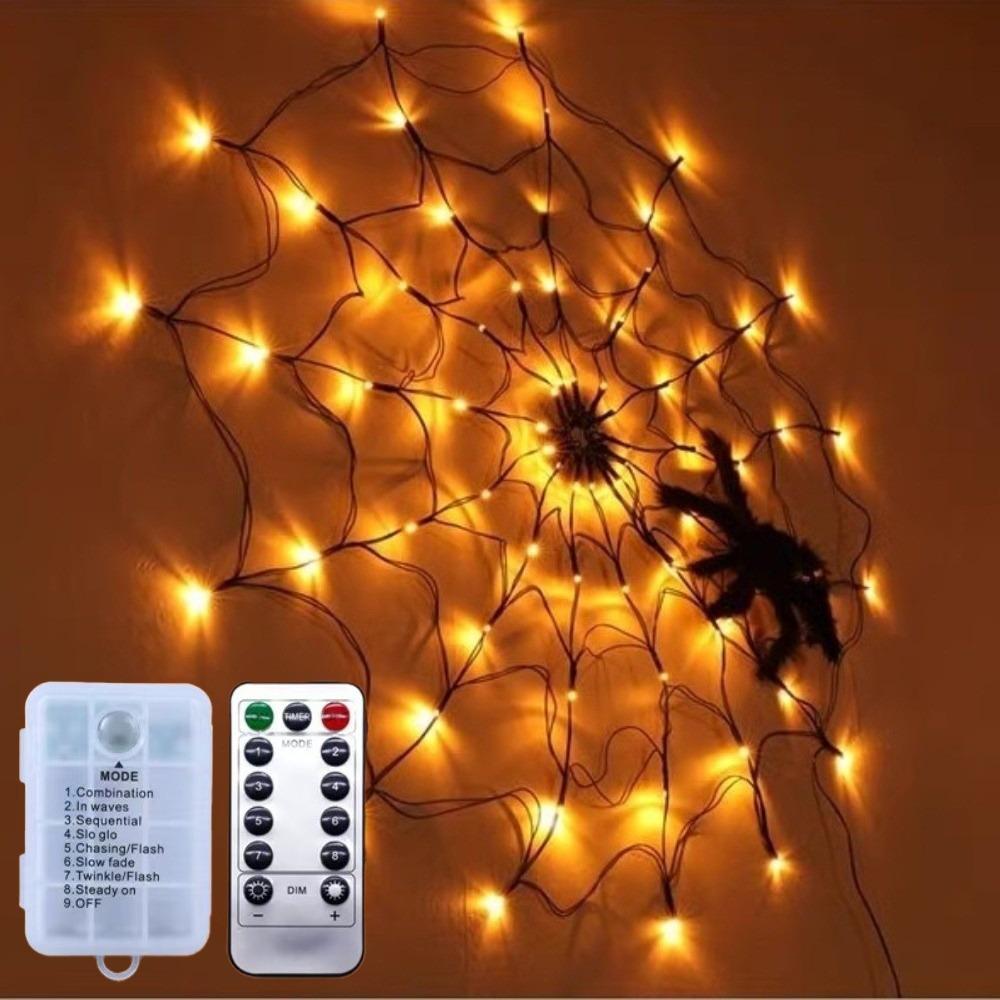 70 Lamp Spider Web Light Waterproof Haunted House Light New LED String Light Atmosphere Decor B-RC Battery
70 Lamp Spider Web Light Waterproof Haunted House Light New LED String Light Atmosphere Decor B-RC Battery