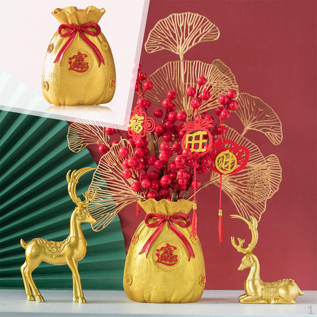 Chinese Style Flower Vase Planter Pot Gold Statue Collectibles Crafts Feng Shui for Wedding Tabletop
Chinese Style Flower Vase Planter Pot Gold Statue Collectibles Crafts Feng Shui for Wedding Tabletop