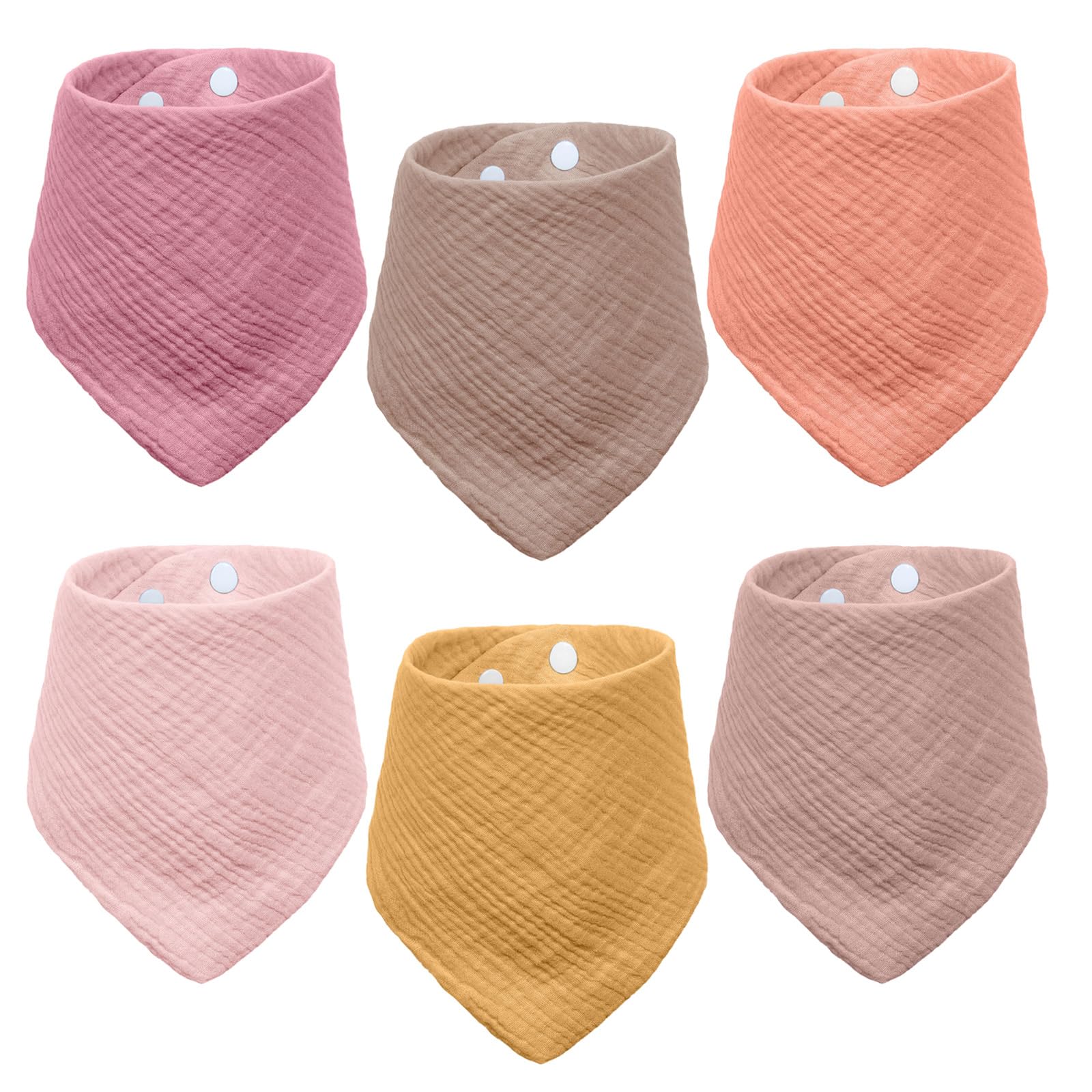 6pk Baby Bandana Bibs - Soft Cotton, Adjustable Snaps for 0-36 Months (6 Colors)
6pk Baby Bandana Bibs - Soft Cotton, Adjustable Snaps for 0-36 Months (6 Colors)