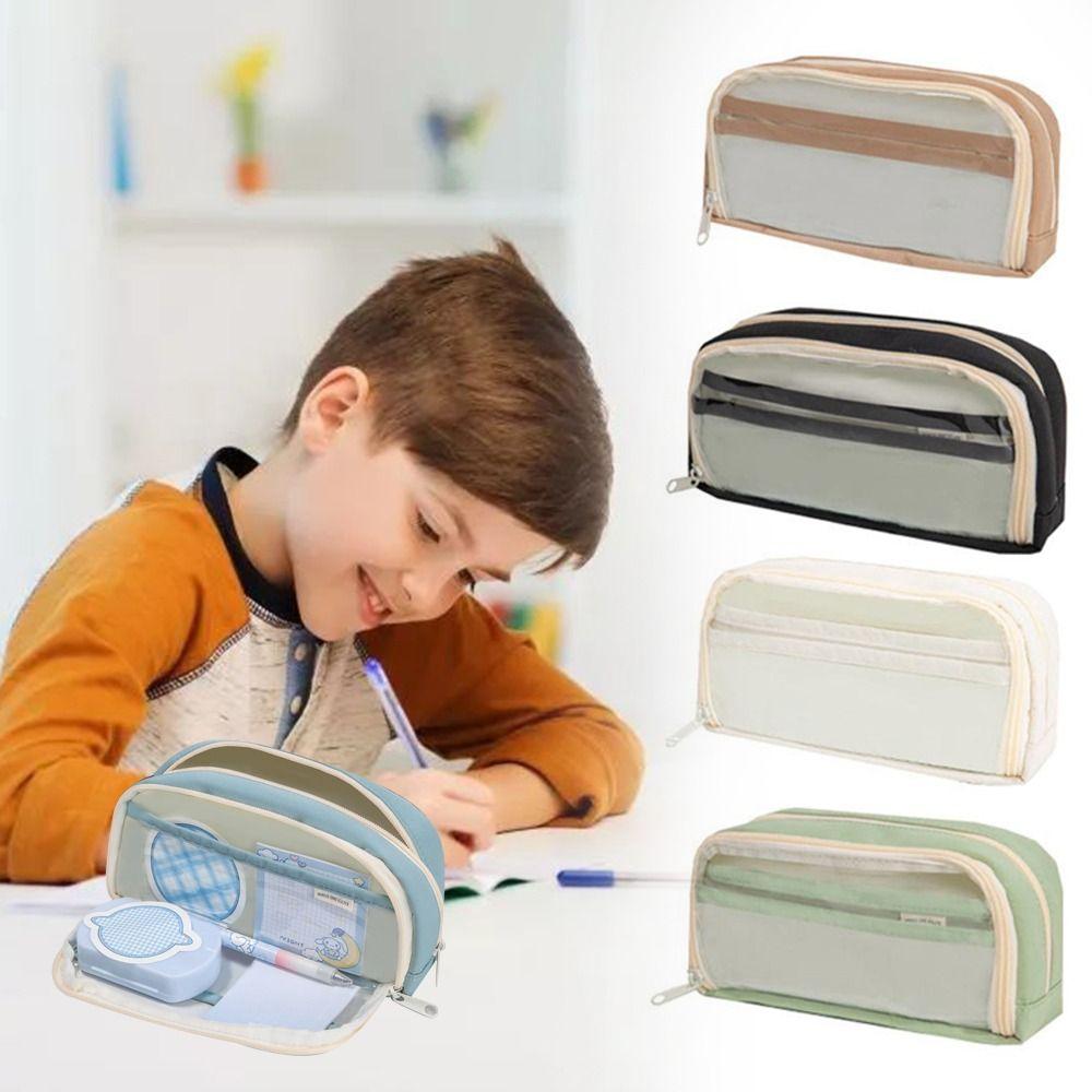 Large Capacity Pencil Case Transparent Stationery Storage Pouch Cute Pen Bag синий
Large Capacity Pencil Case Transparent Stationery Storage Pouch Cute Pen Bag синий